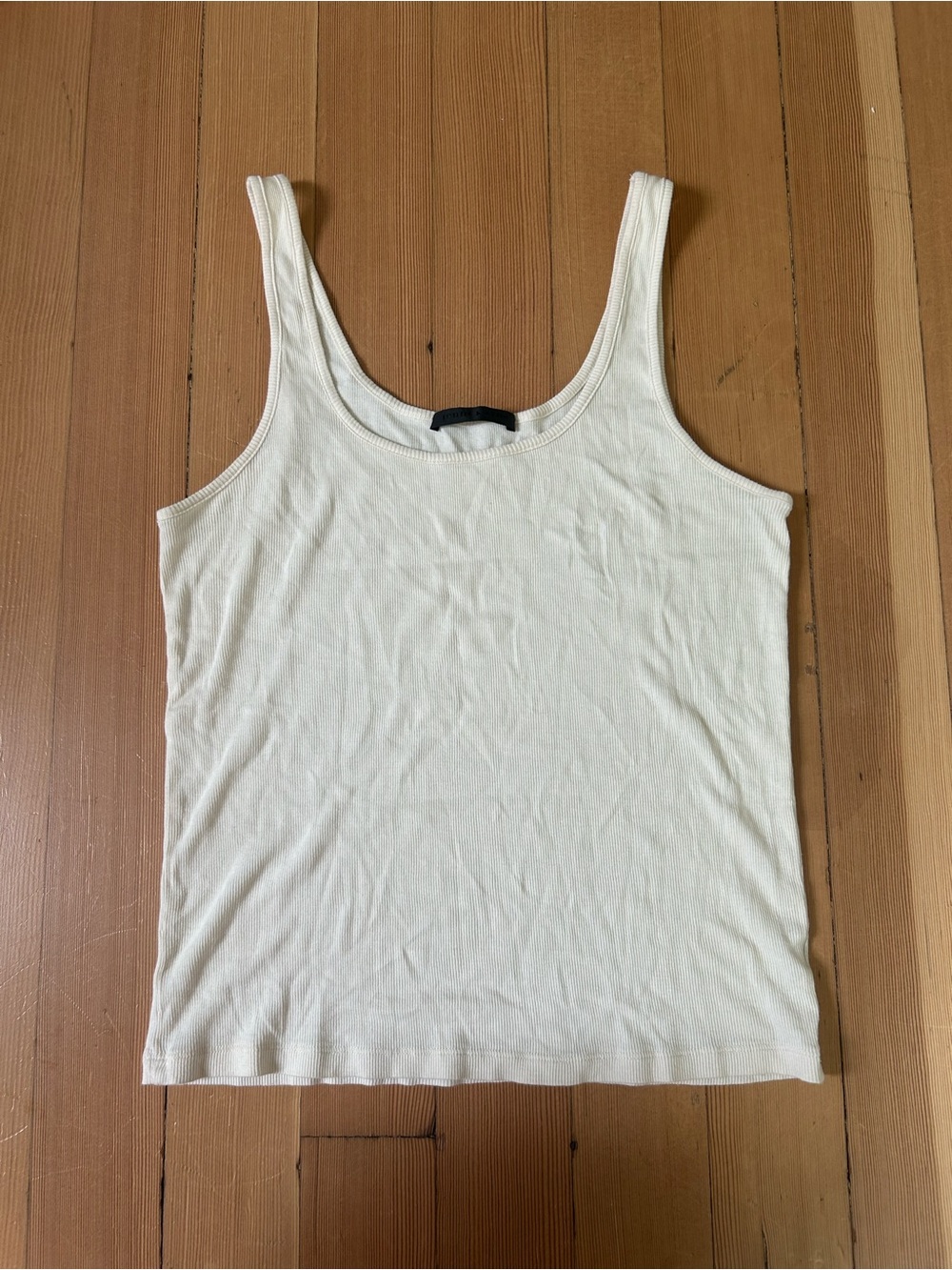 Jenni Kayne Cream Ribbed Tank Top